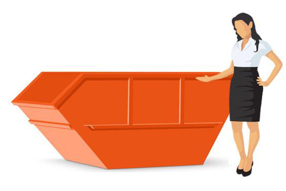 Orange Skip Bins