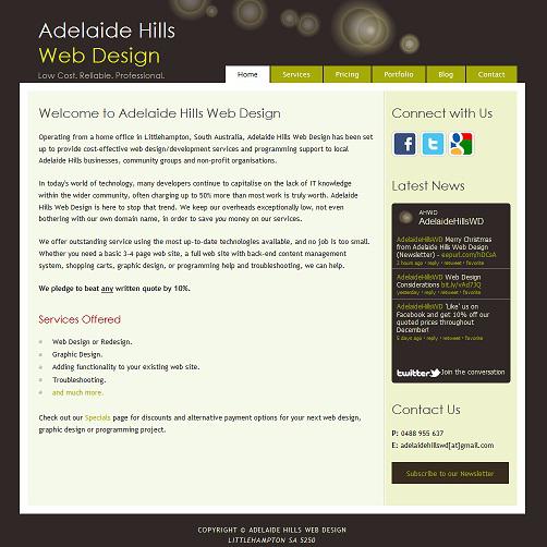 Adelaide Hills Web Design