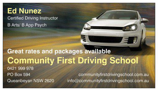 Community First Driving School: Queanbeyan logo