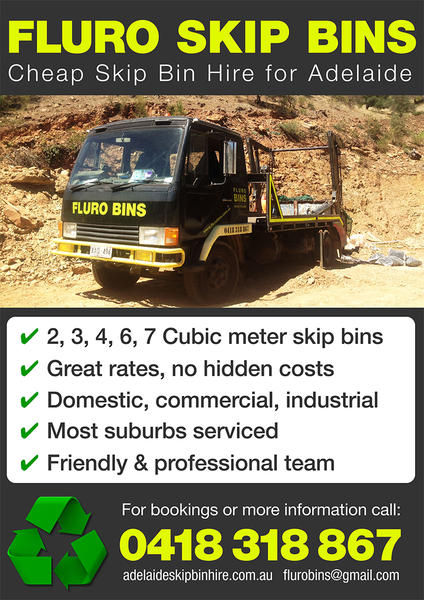 Fluro Skip Bins