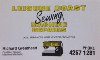 Leisure Coast Sewing Machine Repairs logo