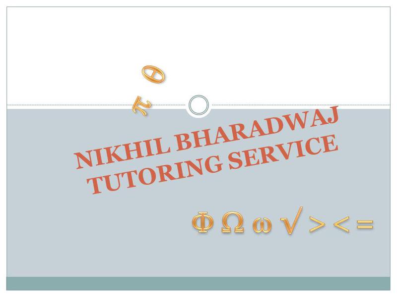 Nikhil Bharadwaj Tutoring logo