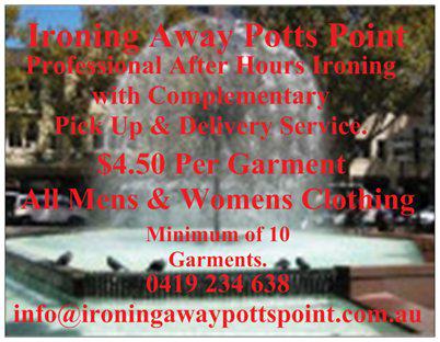 Ironing Away: Potts Point