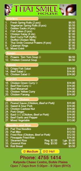 Thai Smile House Restaurant and Take Away