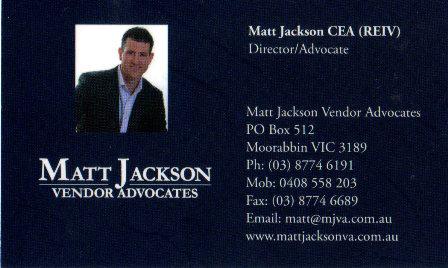 Matt Jackson Vendor Advocates