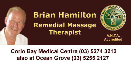 Brian Hamilton Remedial Massage Therapist: Ocean Grove