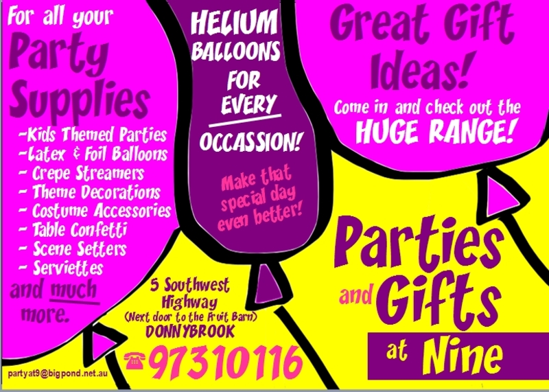 Parties and Gifts at Nine