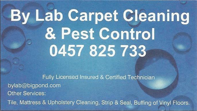 By Lab Carpet Cleaning and Pest Control logo