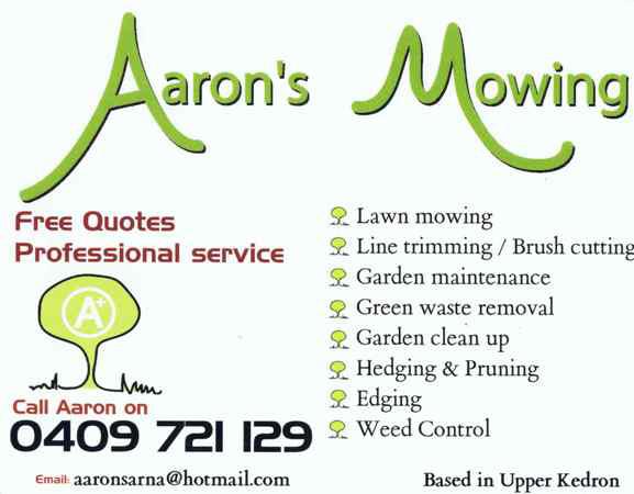 Aaron's Mowing