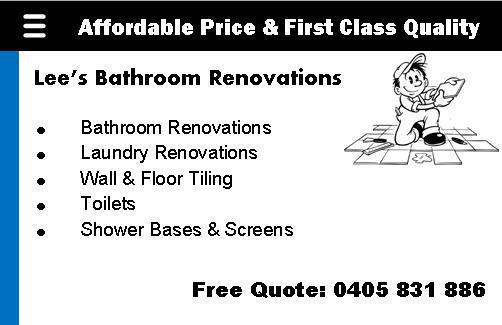 Lee's Bathroom Renovations