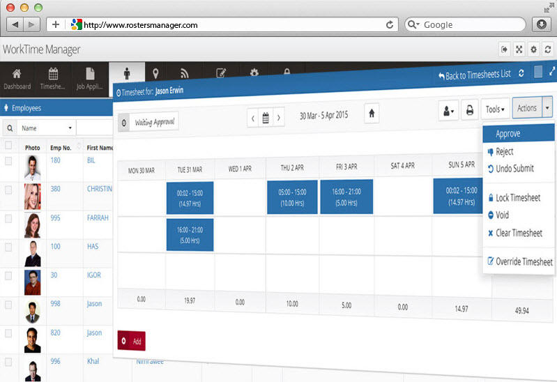 WorkTimeManager: Conway Rd