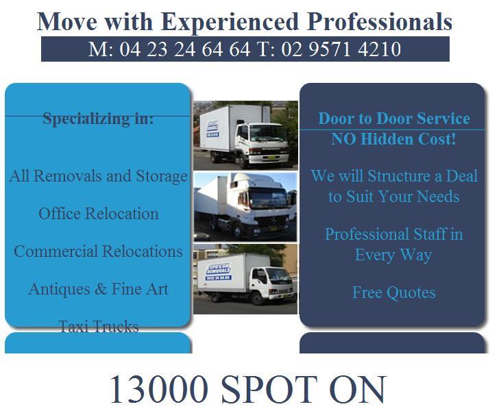Spot on Removals: Sydney